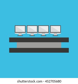 robot technolgy machine, industry icon, vector illustration