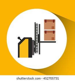 robot technolgy machine, industry icon, vector illustration