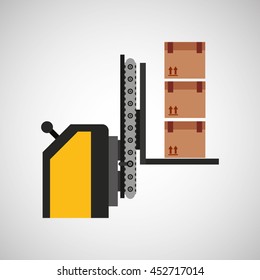 robot technolgy machine, industry icon, vector illustration