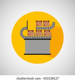 robot technolgy machine, industry icon, vector illustration