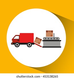 robot technolgy machine, industry icon, vector illustration
