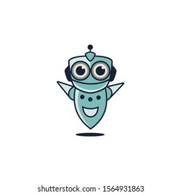 robot technologie logo vector template