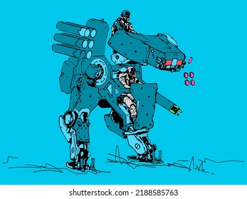 Robot technology art vector abstract