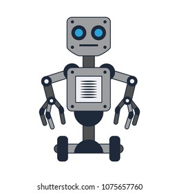 Robot technology cartoon