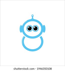 robot technology illustration logo design concept