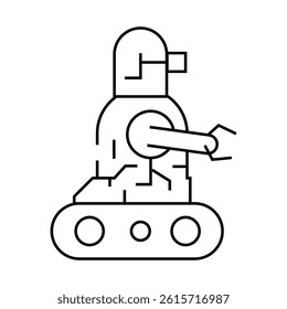 robot technology line icon vector. robot technology sign. isolated contour symbol black illustration