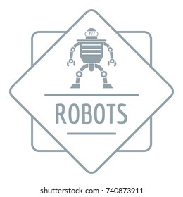 Robot technology logo. Simple illustration of robot technology vector logo for web