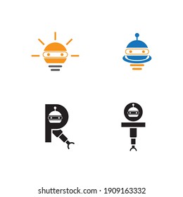 Robot technology logo template icon set