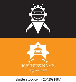 Robot technology logo template icon design