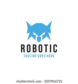 robot technology Logo vector design. robotic symbol icon graphic. mascot emblem for Company and business