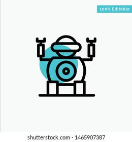 Robot, Technology, Toy turquoise highlight circle point Vector icon. Vector Icon Template background