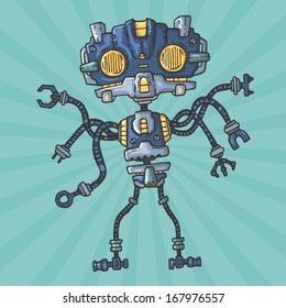 robot with tentacles