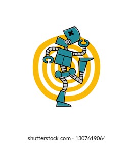 a robot that looks drunk