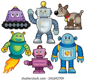 Robot theme collection 1 - eps10 vector illustration.