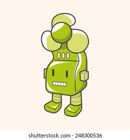 robot theme elements vector,eps