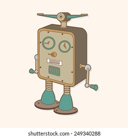 robot theme elements vector,eps