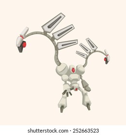 robot theme elements vector,eps