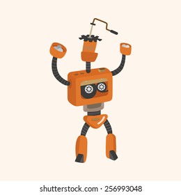 robot theme elements vector,eps