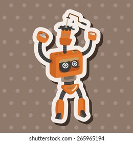 robot theme elements vector,eps