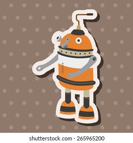 robot theme elements vector,eps