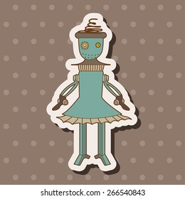 robot theme elements vector,eps