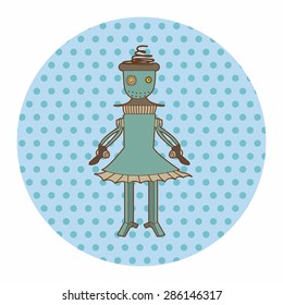 robot theme elements vector,eps