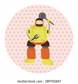 robot theme elements vector,eps