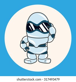 robot theme elements vector,eps