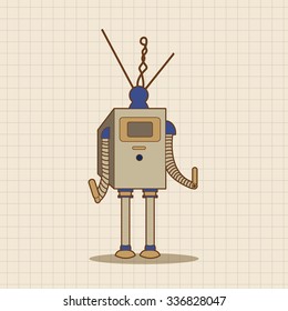 robot theme elements vector,eps