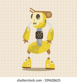 robot theme elements vector,eps