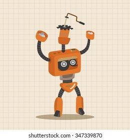 robot theme elements vector,eps