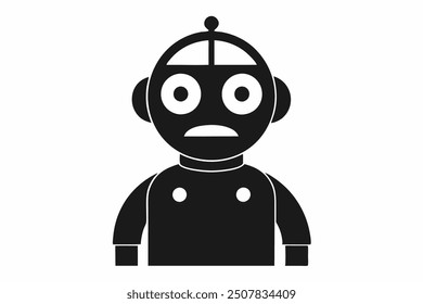 robot with thumb up, character of a person