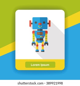 robot toy flat icon