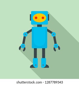 Robot toy icon. Flat illustration of robot toy vector icon for web design