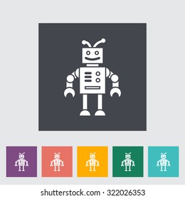 Robot toy icon. Flat vector related icon for web and mobile applications. It can be used as - logo, pictogram, icon, infographic element. Vector Illustration.