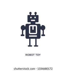 robot toy icon. Simple element illustration from toys concept. robot toy editable symbol design on white background. Can be use for web and mobile.