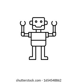 Robot, toy icon. Simple line, outline vector elements of plaything icons for ui and ux, website or mobile application