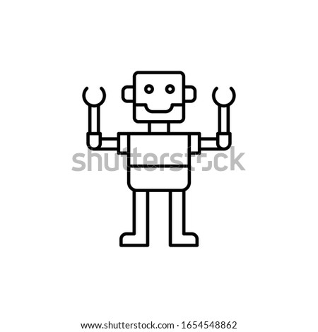 Robot, toy icon. Simple line, outline vector elements of plaything icons for ui and ux, website or mobile application