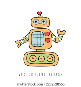 robot toy icon vector illustration 