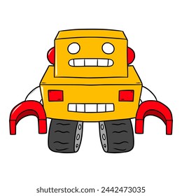 robot toy illustration isolated vector	