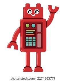 diseño de iconos aislados de juguete robot