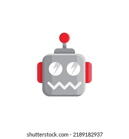 Robot juguete aislado vintage estilo plano ilustración vectorial