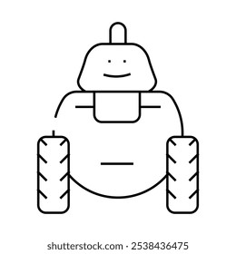 robot toy line icon vector. robot toy sign. isolated contour symbol black illustration