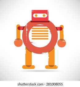 robot toy, retro robot