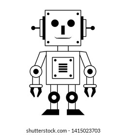 Robot toy technology cartoon vector illustration graphic design
