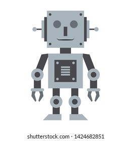 Robot toy technology cartoon vector illustration graphic design