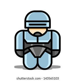 robot toy. vector icons