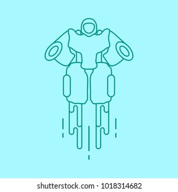 Robot. Toys for children. Robotics, technologies. Design for banner, poster or print.