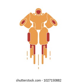 Robot. Toys for children. Robotics, technologies. Design for banner, poster or print.