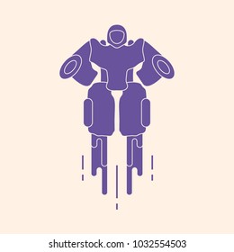 Robot. Toys for children. Robotics, technologies. Design for banner, poster or print.